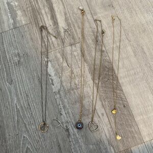 Set of five necklaces